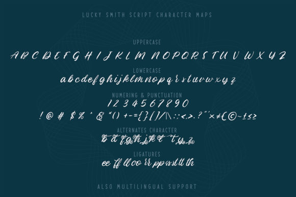Lucky Smith Font PNG with transparent background - Preview 4