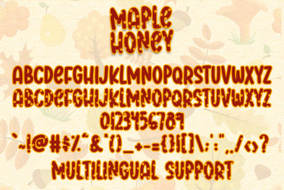 Maple Honey Font PNG with transparent background - Preview 4