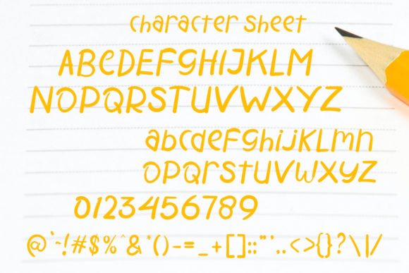 Modern School Font PNG with transparent background - Preview 4
