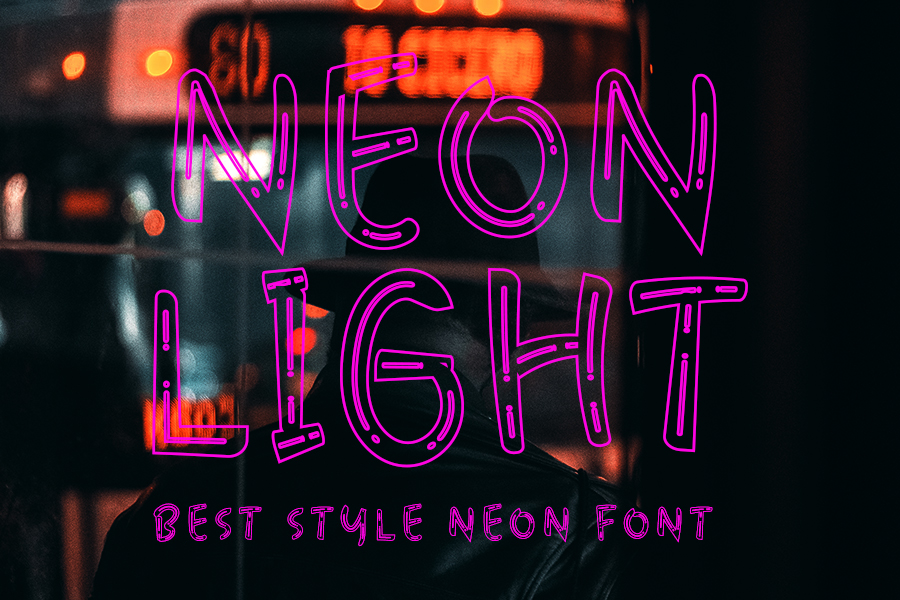 Neon Light Font by Inermedia STUDIO friendly neon