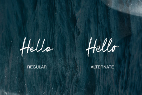 Ocean Dream Font PNG with transparent background - Preview 1