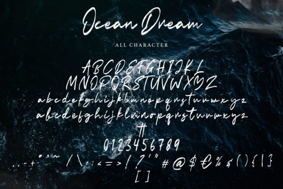 Ocean Dream Font PNG with transparent background - Preview 5
