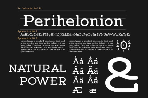 Perihelonion Font PNG with transparent background - Preview 3