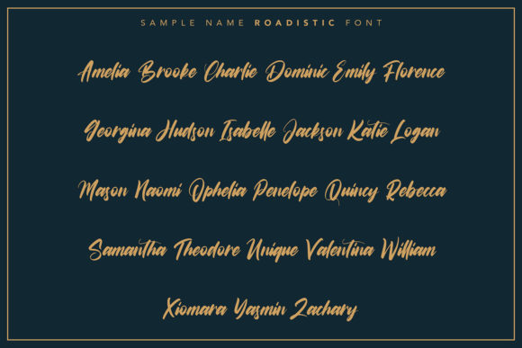 Roadistic Font PNG with transparent background - Preview 1