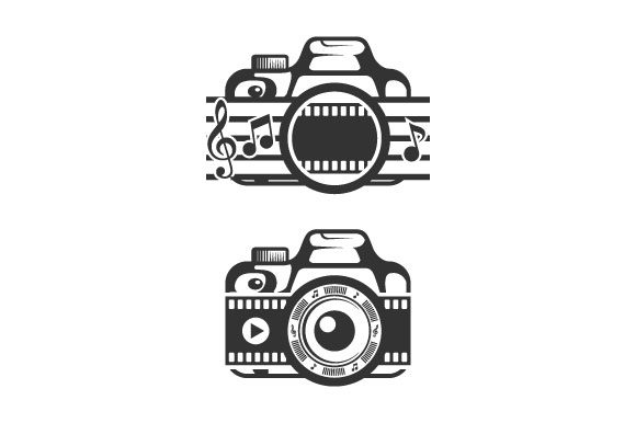Camera Video Music Silhouette Vector