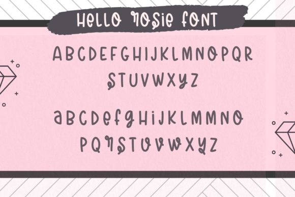 Hello Rosie Font PNG with transparent background - Preview 6