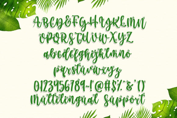 Secret Nature Font PNG with transparent background - Preview 5