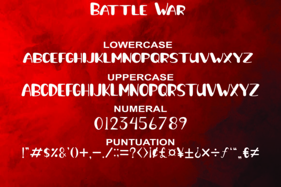 Battle War Font - Preview 1