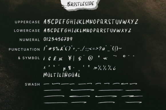 Bristleside Font PNG with transparent background - Preview 6