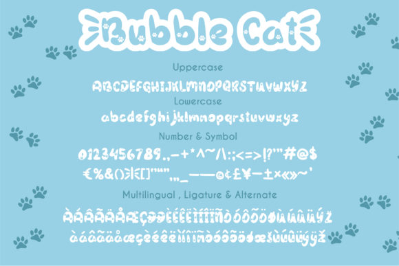 Bubble Cat Font - Preview 1