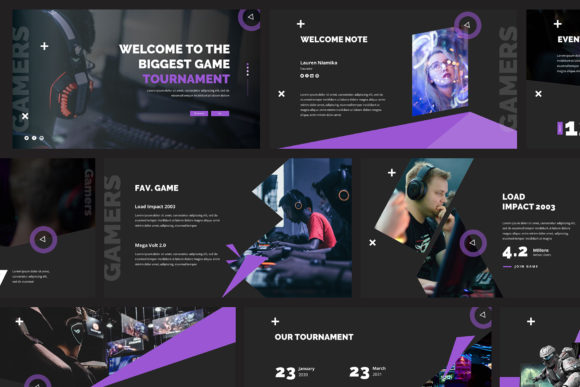 Preview of Esport Gaming Powerpoint Template sports presentation template