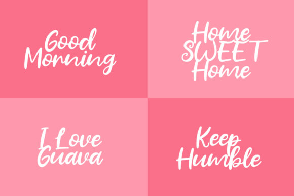 Fresh Guava Font PNG with transparent background - Preview 4