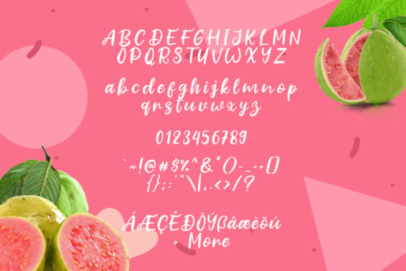 Fresh Guava Font PNG with transparent background - Preview 5