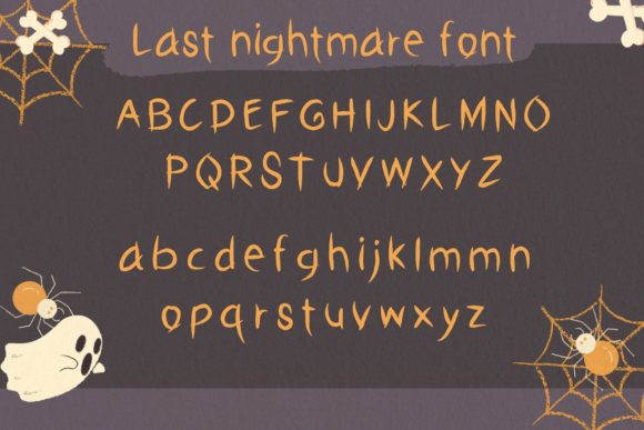 Last Nightmare Font PNG with transparent background - Preview 5