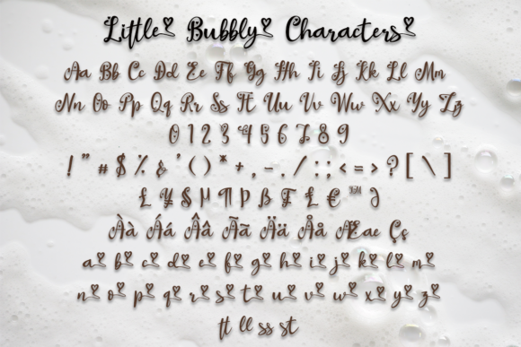 Little Bubbly Font PNG with transparent background - Preview 5
