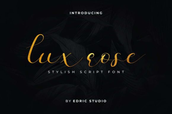 Lux Rose Font PNG with transparent background - Preview 1