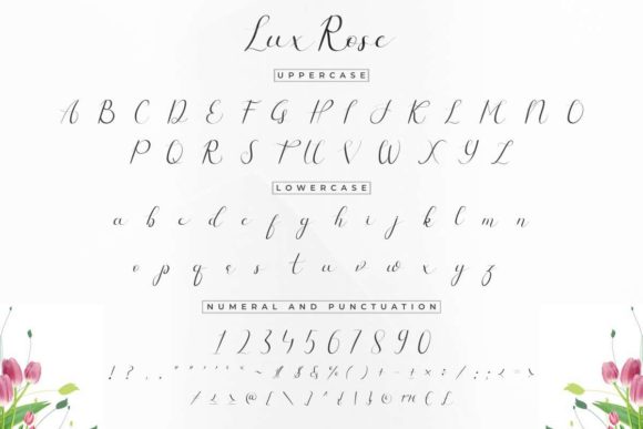 Lux Rose Font PNG with transparent background - Preview 4