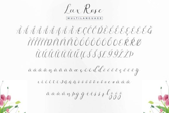 Lux Rose Font PNG with transparent background - Preview 6