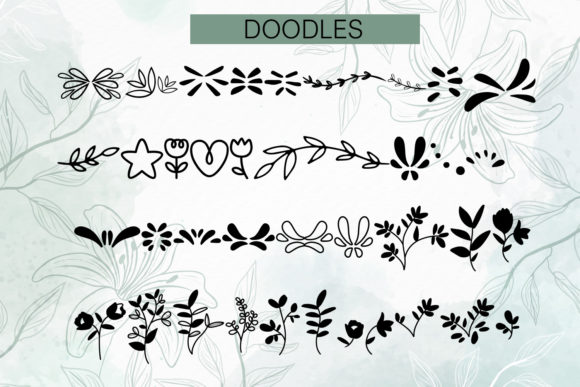 Mikonux a Fun Script with Doodles Font PNG with transparent background - Preview 2