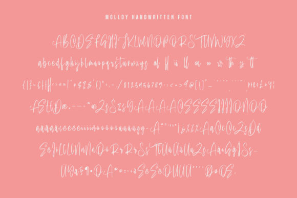 Molldy Font font preview - 5