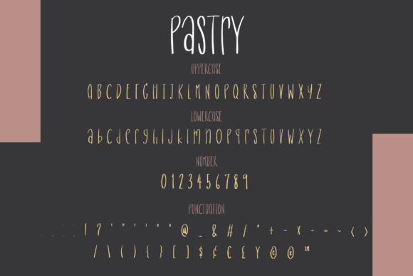 Pastry Font PNG with transparent background - Preview 2