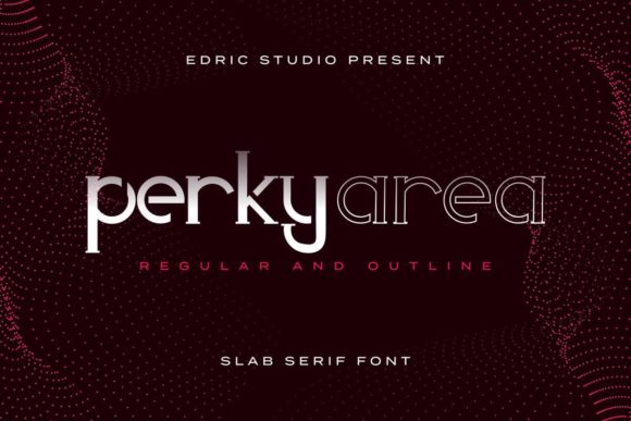 Perky Area Font PNG with transparent background - Preview 1