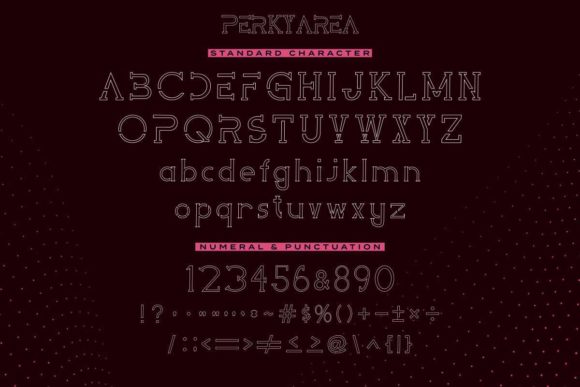 Perky Area Font PNG with transparent background - Preview 5
