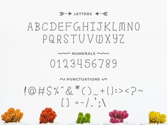 Pom Pom Font PNG with transparent background - Preview 1