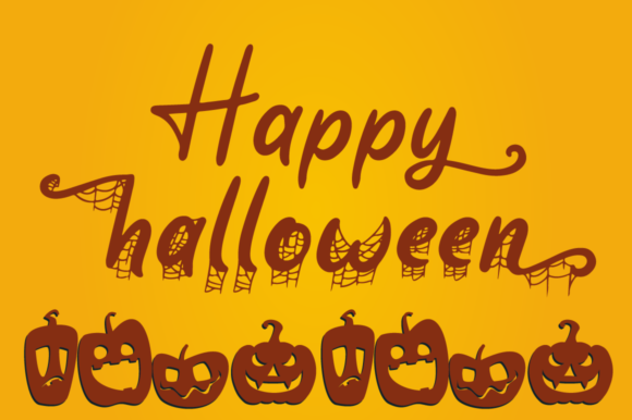Pumpkin Web Font PNG with transparent background - Preview 3