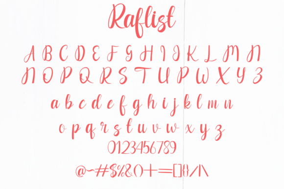 Raflist Font PNG with transparent background - Preview 5