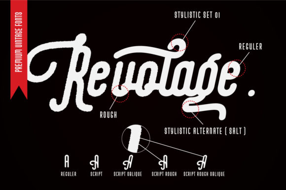 Revolage Font PNG with transparent background - Preview 1