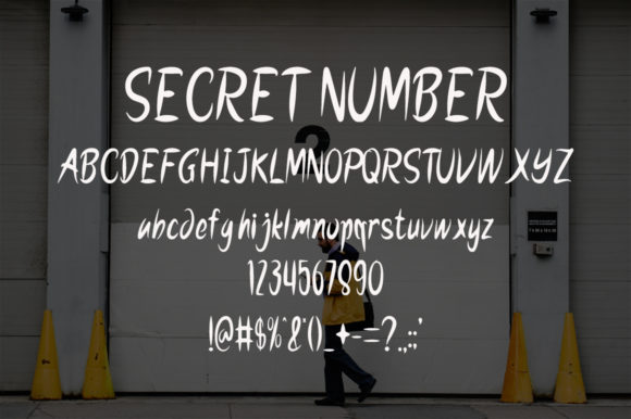 Secret Number Font PNG with transparent background - Preview 4
