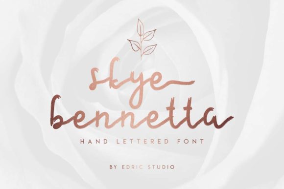 Skye Bennetta Font PNG with transparent background - Preview 1