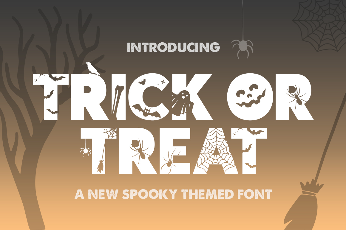 Trick or Treat preview: spooky themed display font