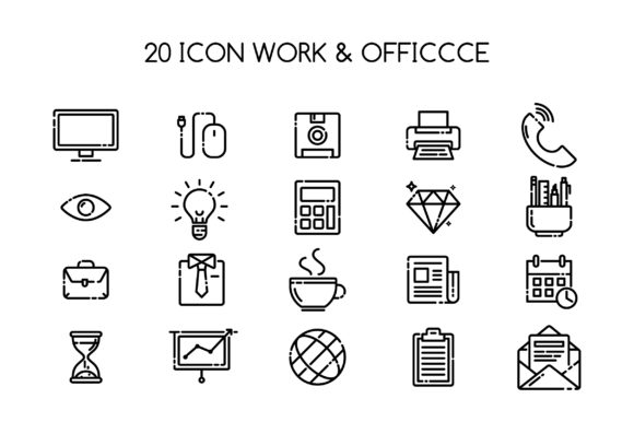 20 Business Icon Set Graphic by captoro · Creative Fabrica