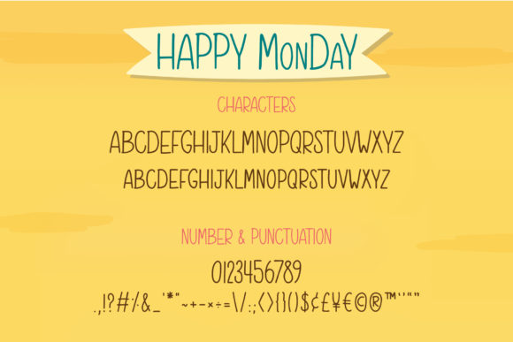 Happy Monday Font - Preview 5