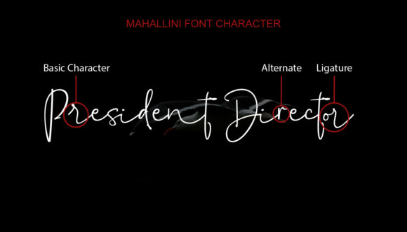 Mahallini Font PNG with transparent background - Preview 2