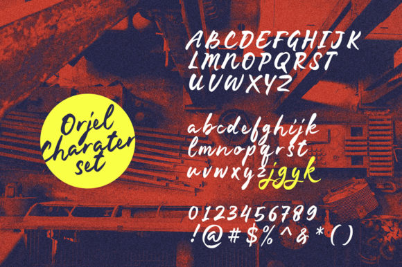 Orjel Font PNG with transparent background - Preview 3
