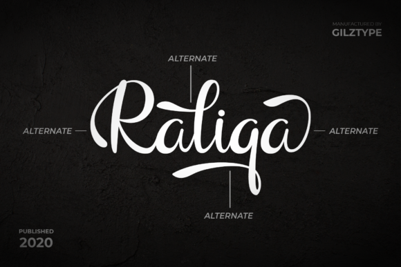 Raliqa Font PNG with transparent background - Preview 1
