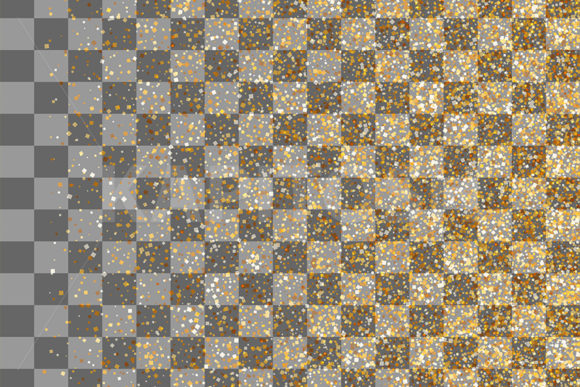 Random Falling Shimmer Golden Confetti