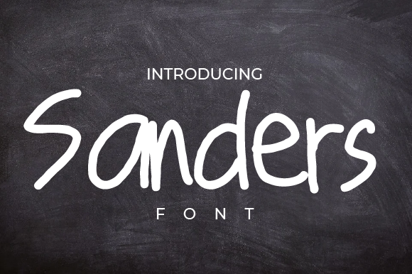 Sanders Font PNG with transparent background - Preview 1