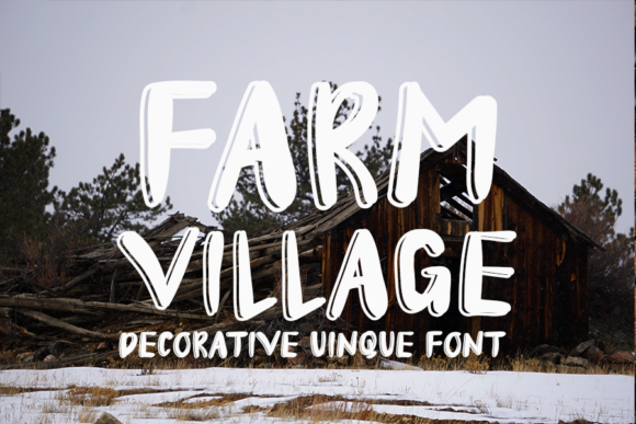Farm Village Display Font By K_IN Studio
