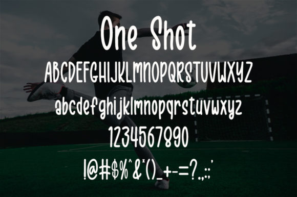 One Shot Font PNG with transparent background - Preview 4