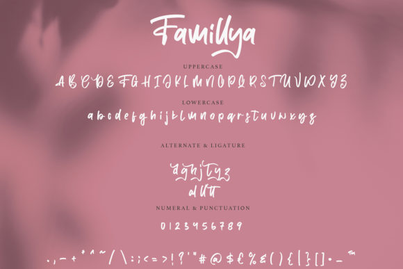 Famillya Font PNG with transparent background - Preview 3