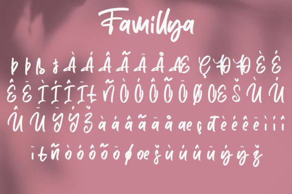 Famillya Font PNG with transparent background - Preview 4