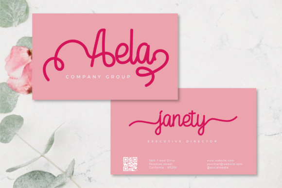 Flower Signature Font - Preview 1