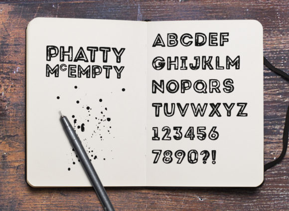 Phatty Family Font PNG with transparent background - Preview 2