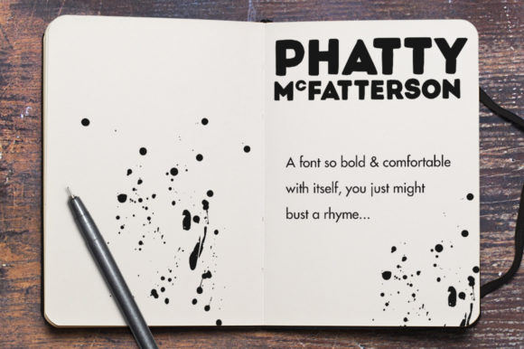 Phatty Family Font PNG with transparent background - Preview 3