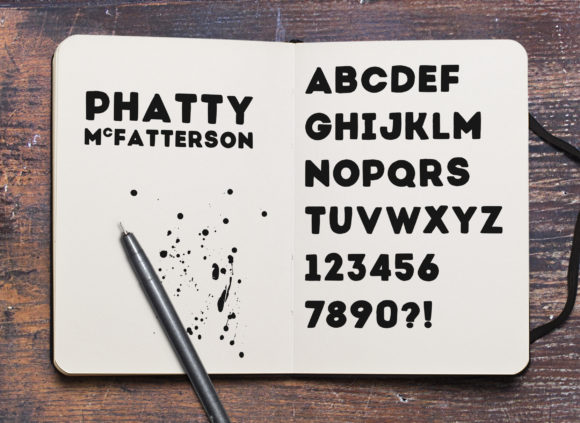 Phatty Family Font PNG with transparent background - Preview 5
