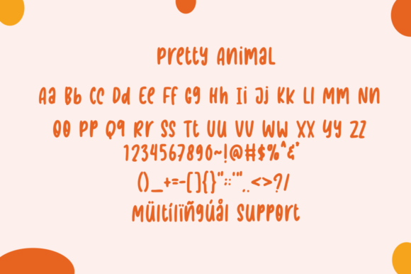 Pretty Animal Font font preview - 6